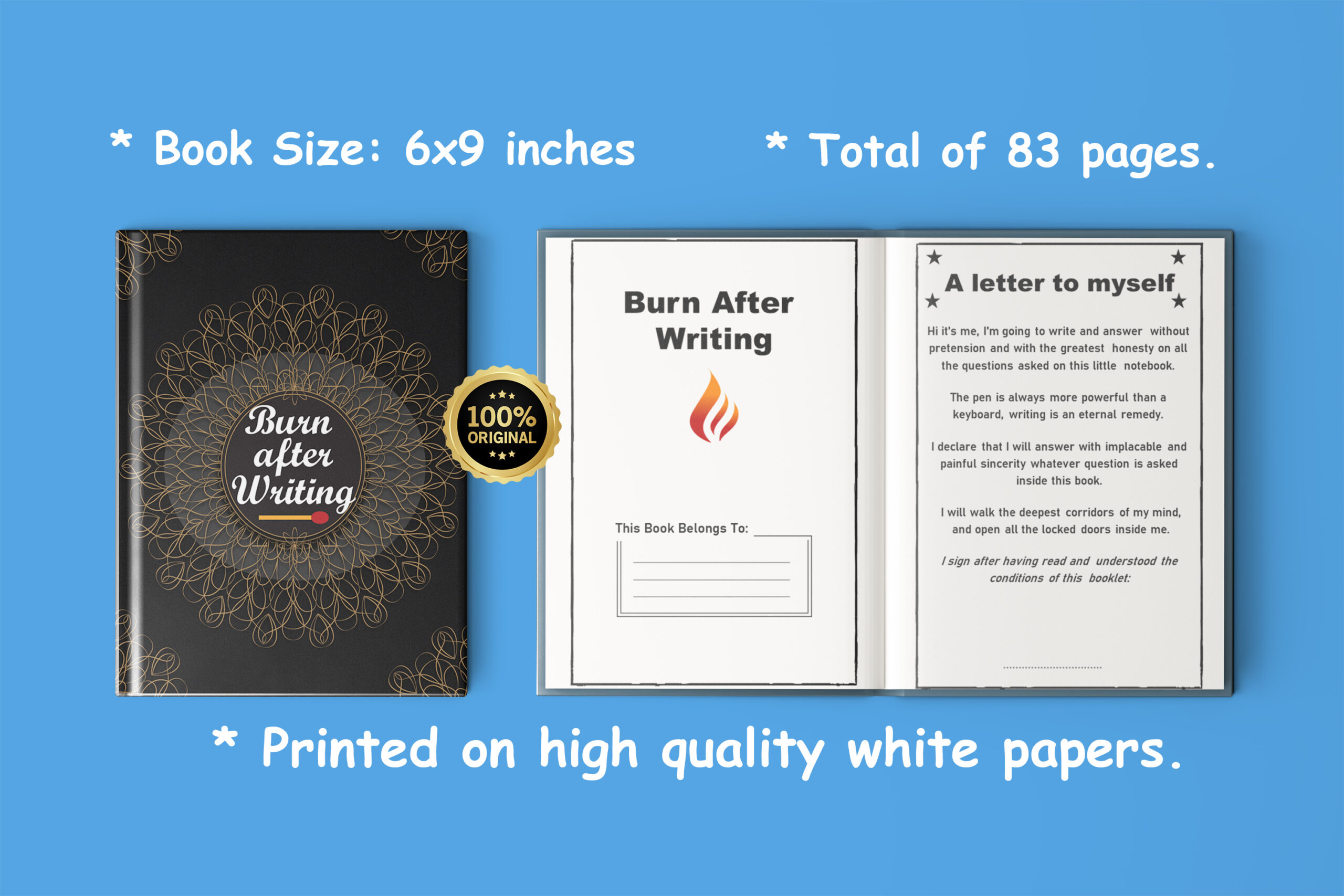 Burn This Book After Writing V.2 Journal With More Than 130 Important