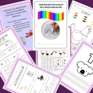 Coloring Book- fun with Numbers, Counting, Coloring & Vocabulary of