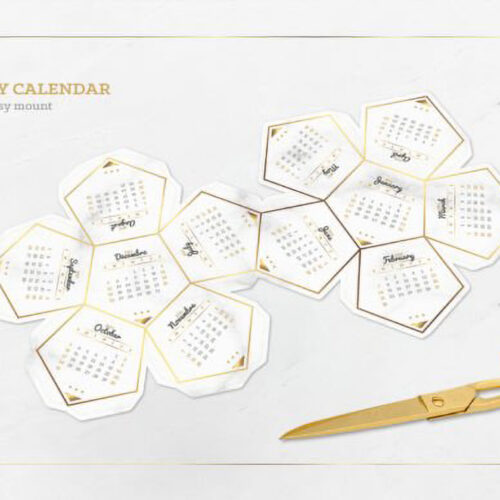 Printable Dodecahedron Calendar 2024 Modern Desk Calendar, office decor for  employee - Digital | Made By Teachers