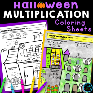Halloween Math Coloring Pages | October Multiplication Strategies ...