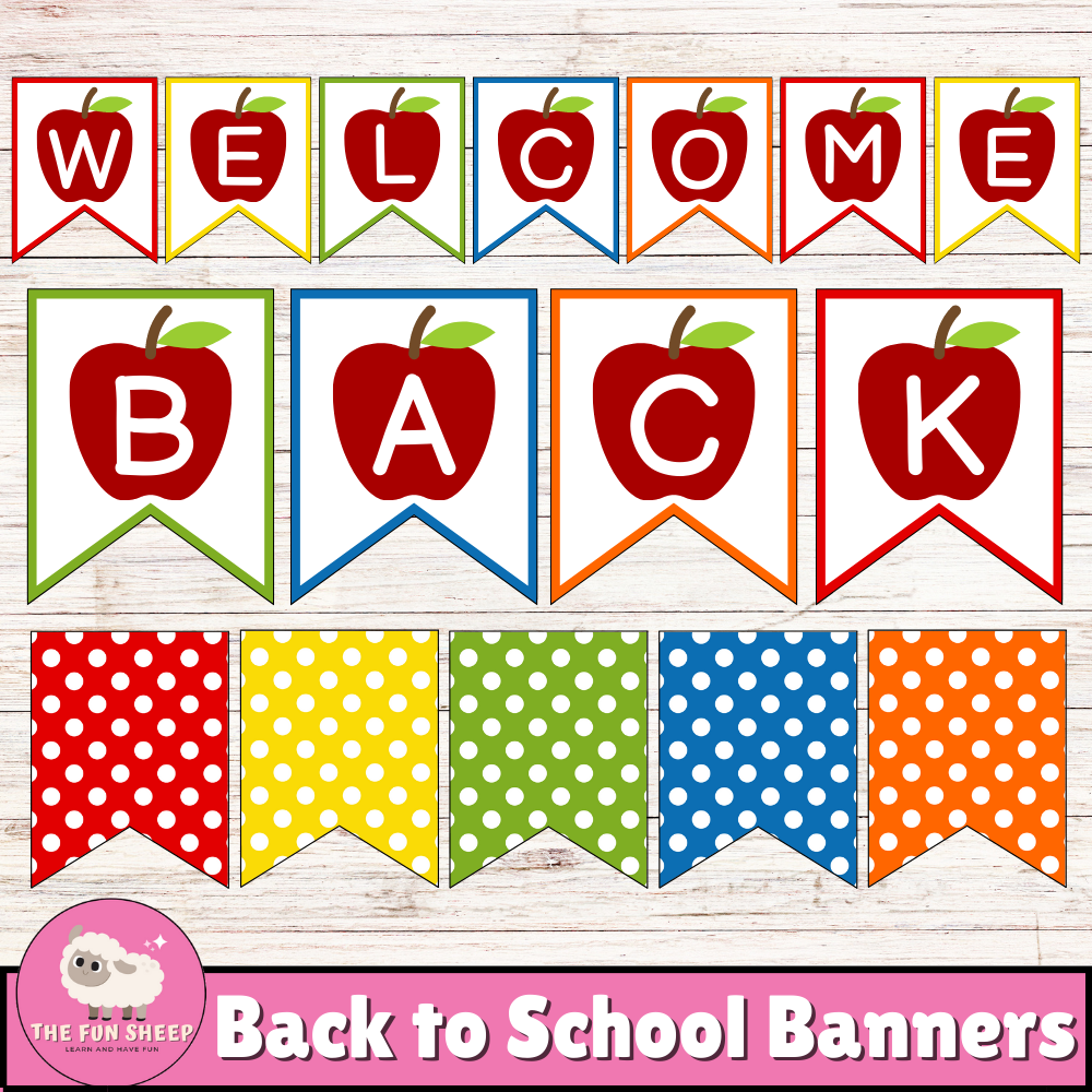 Back to School Banners Classroom Back to School DIY Decor SET OF 2 Made By Teachers