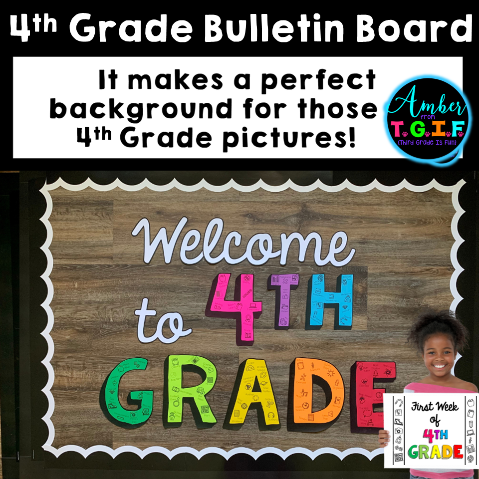 4th Grade Back to School Activities and Bulletin Board BUNDLE Made By