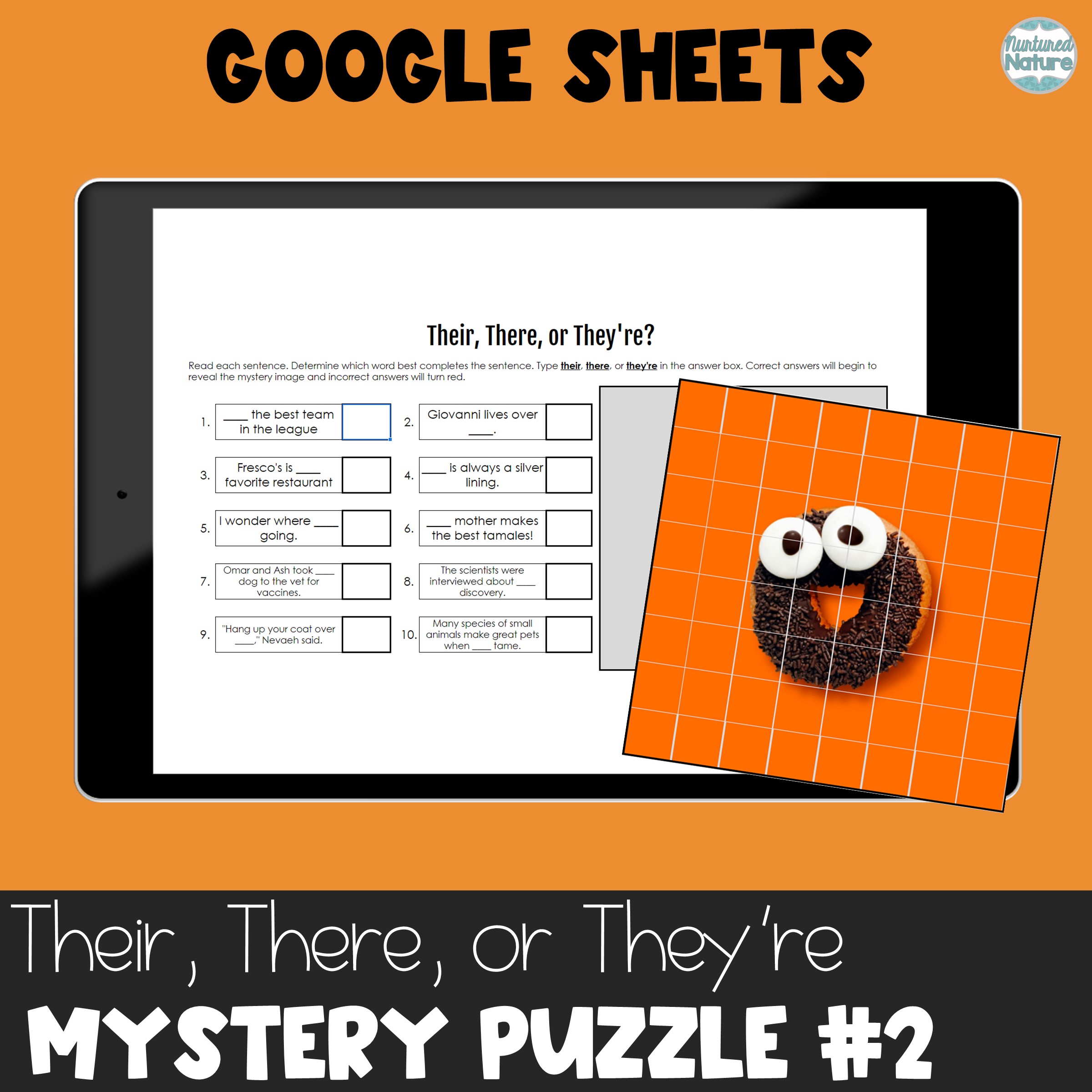 Their There They're Digital Pixel Art Puzzle 2 - Commonly Confused Homophones