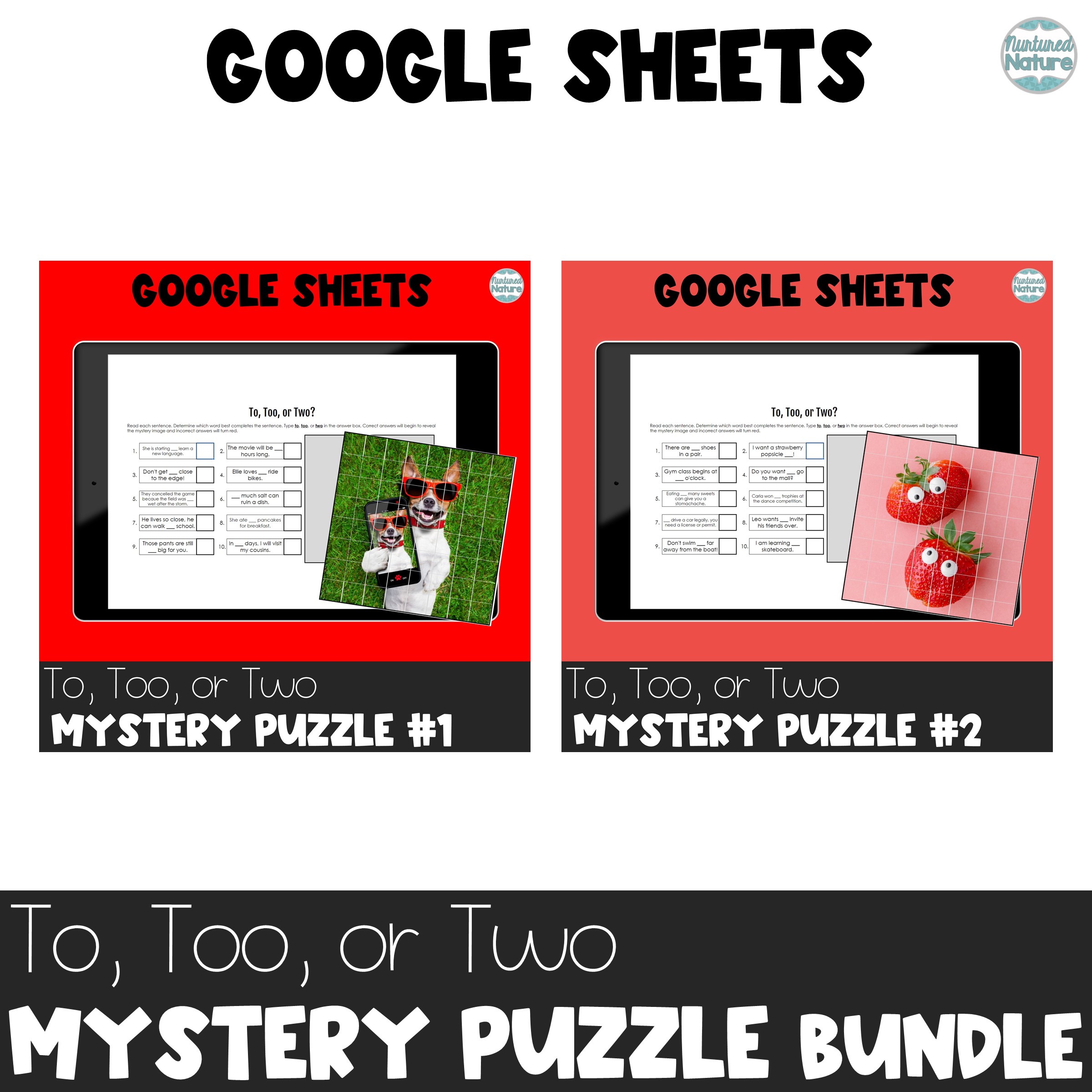 Twos Day Confused Homophones 2s Digital Pixel Art Puzzles Too Too Two 2/22