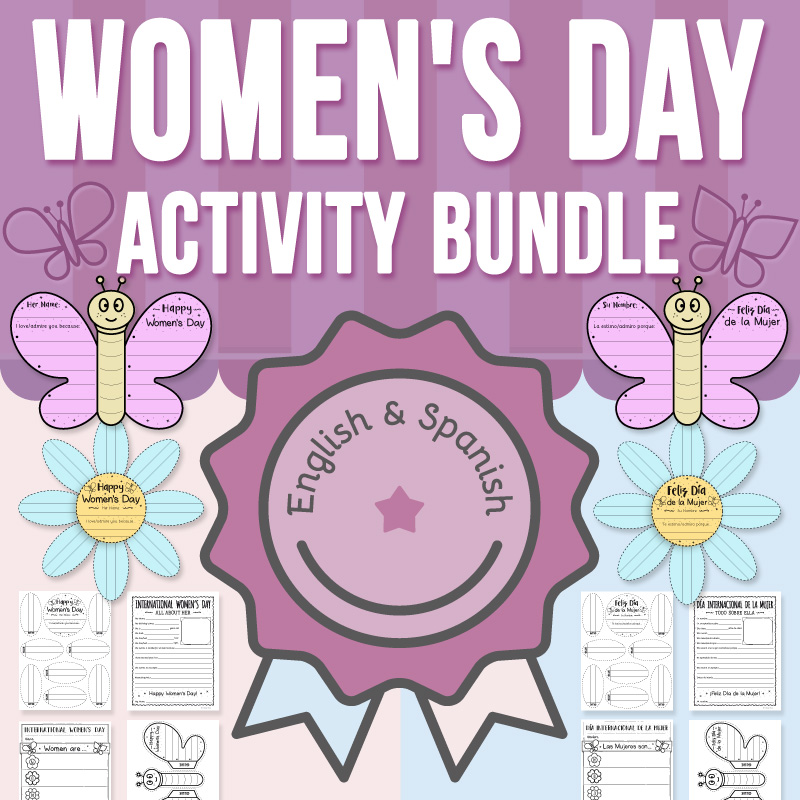 International Women's Day Activities BUNDLE, Craft and Printable Writing Prompt