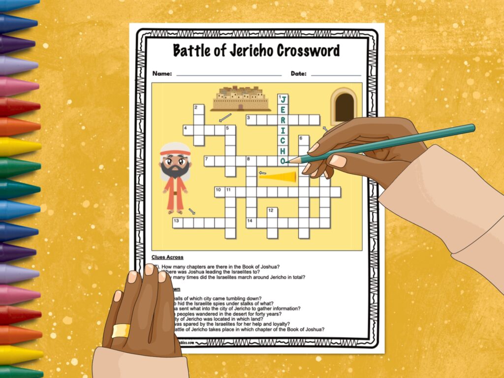 Battle of Jericho Crossword Puzzle Printable Made By Teachers