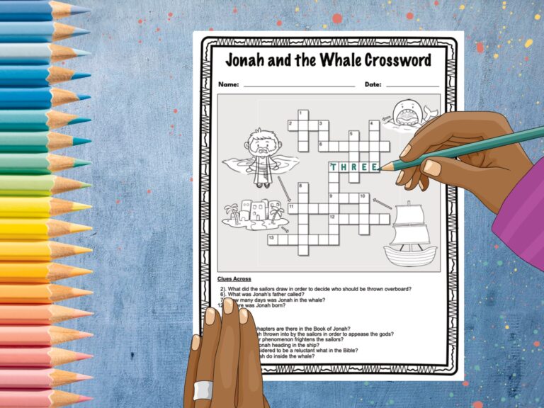 Joshua and the Whale Crossword Puzzle Printable Made By Teachers Joshua and the Whale Crossword Puzzle Printable Made By Teachers