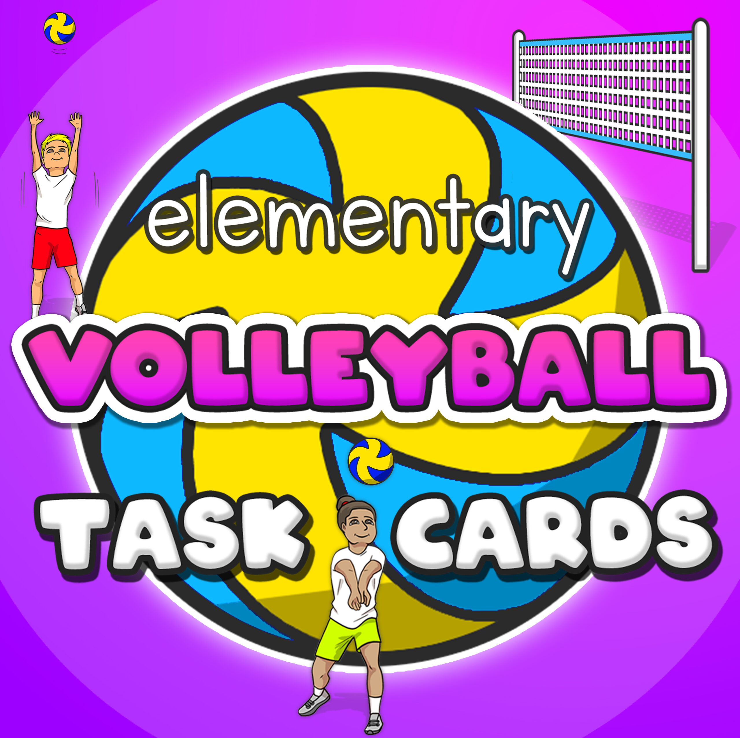 Volleyball skills & drills Printable task cards for PE and sport
