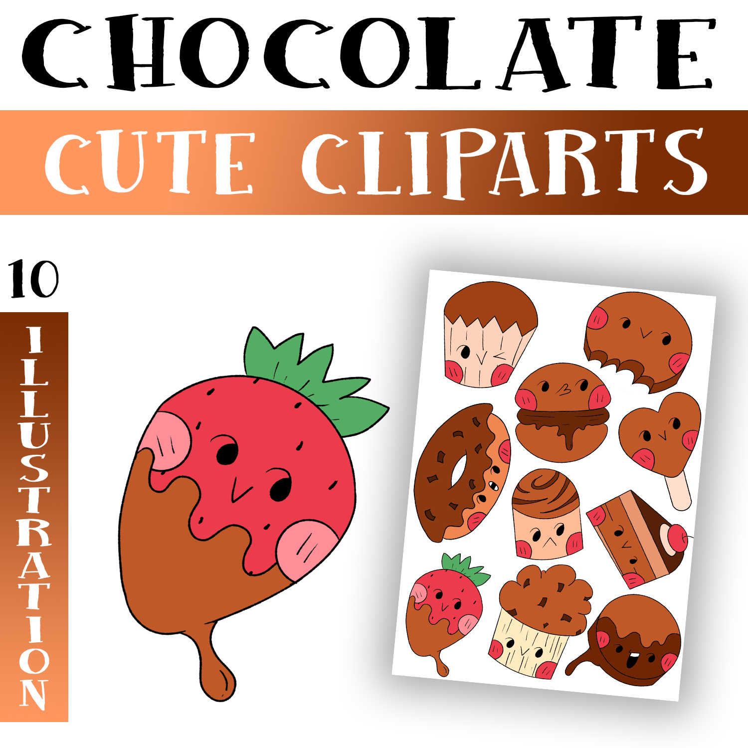 Chocolate Clipart, Desserts Clipart , Treats Clip Art, Chocolate lovers