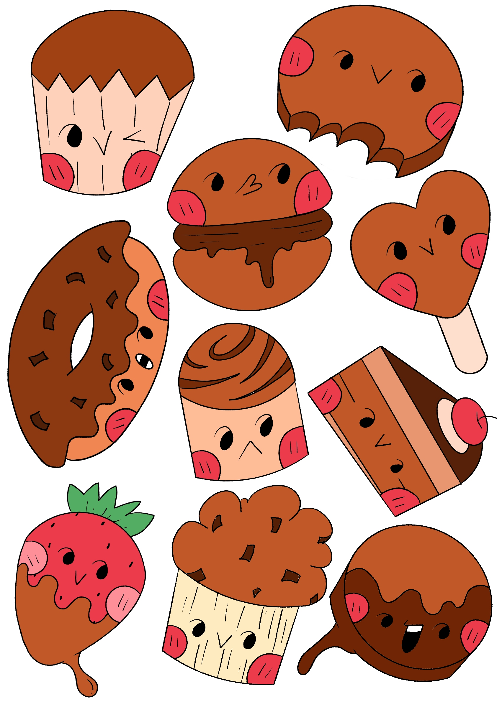 Chocolate Clipart, Desserts Clipart , Treats Clip Art, Chocolate lovers