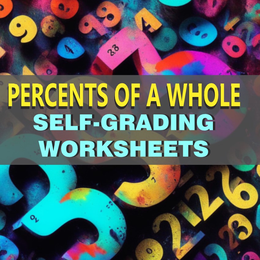 PERCENTS OF WHOLE NUMBERS - WORKSHEETS