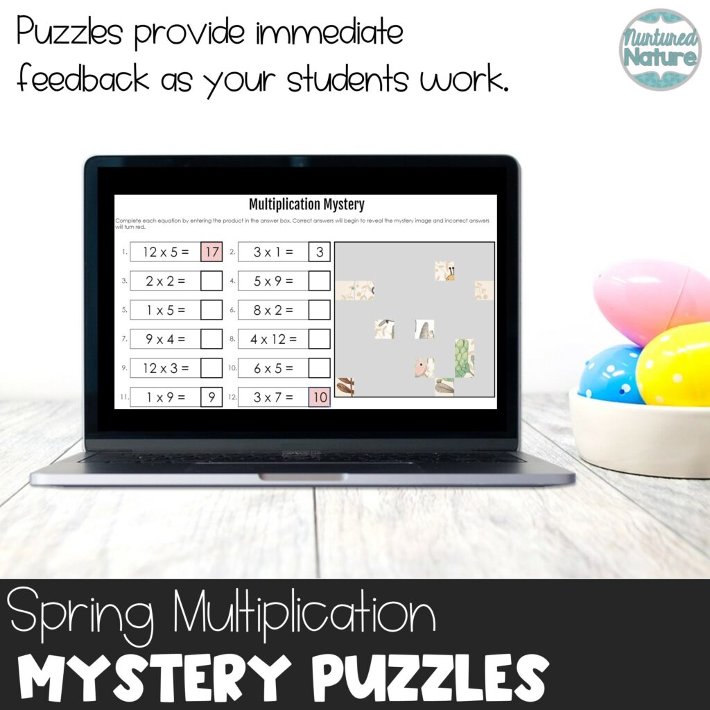 Easter Activities - Spring Multiplication Facts Fluency 1-12 Pixel Art ...