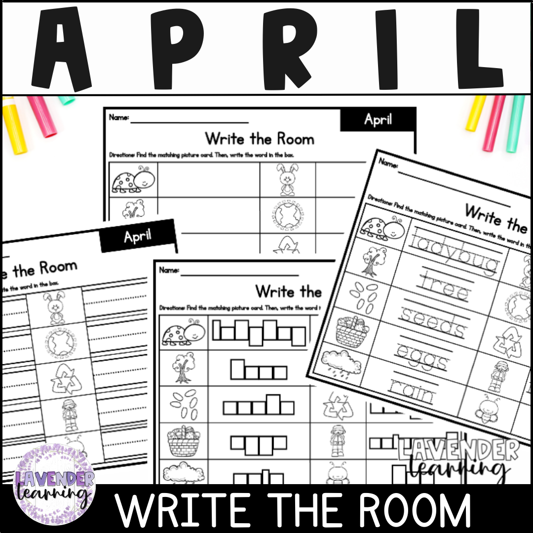 April write the room activity spring write the room activity made