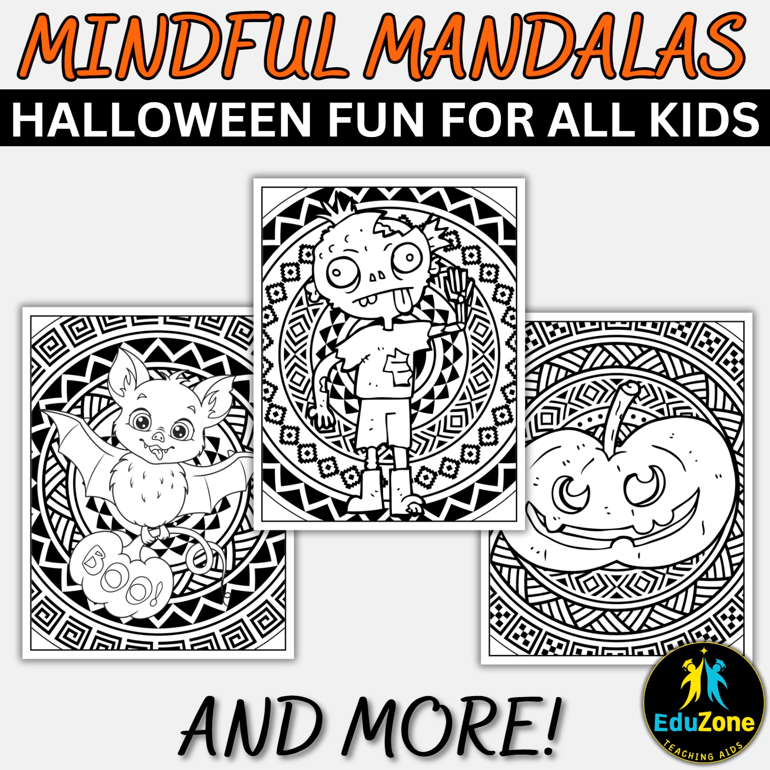 Halloween Mandala Coloring Pages: Relaxing & Printable - Halloween Fun ...