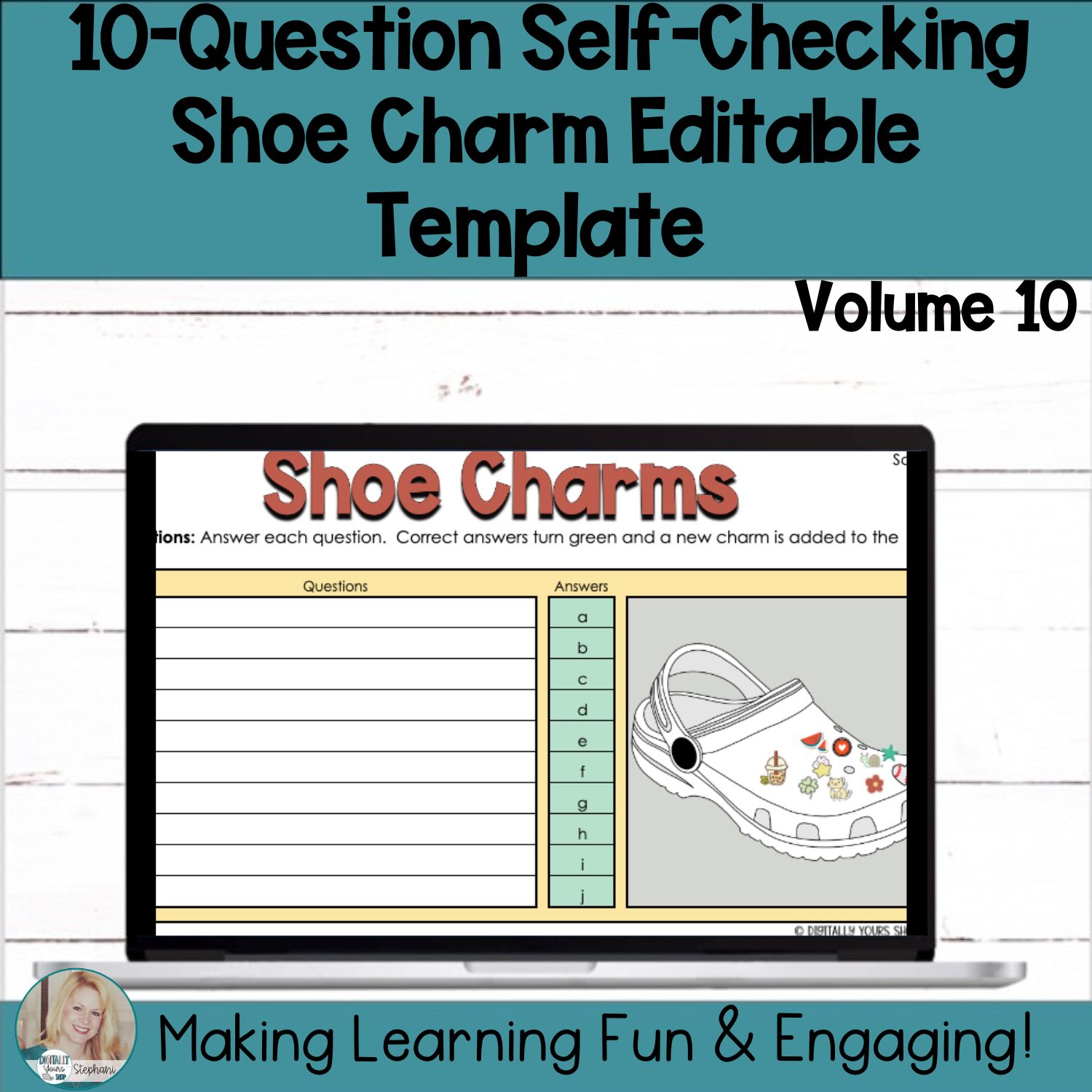 Editable Self-Checking Template - Digital Resource Vol. 10