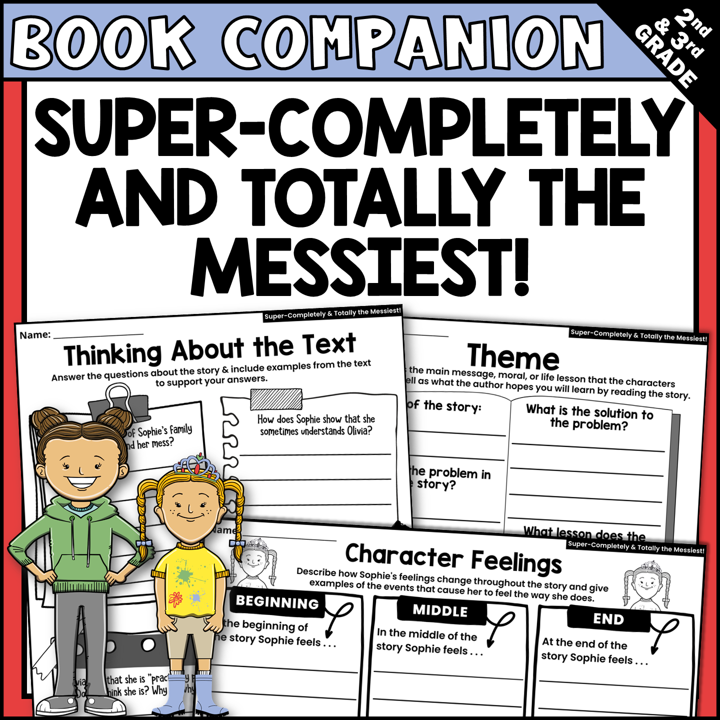 Super-Completely and Totally the Messiest Book Companion Activities for IRA
