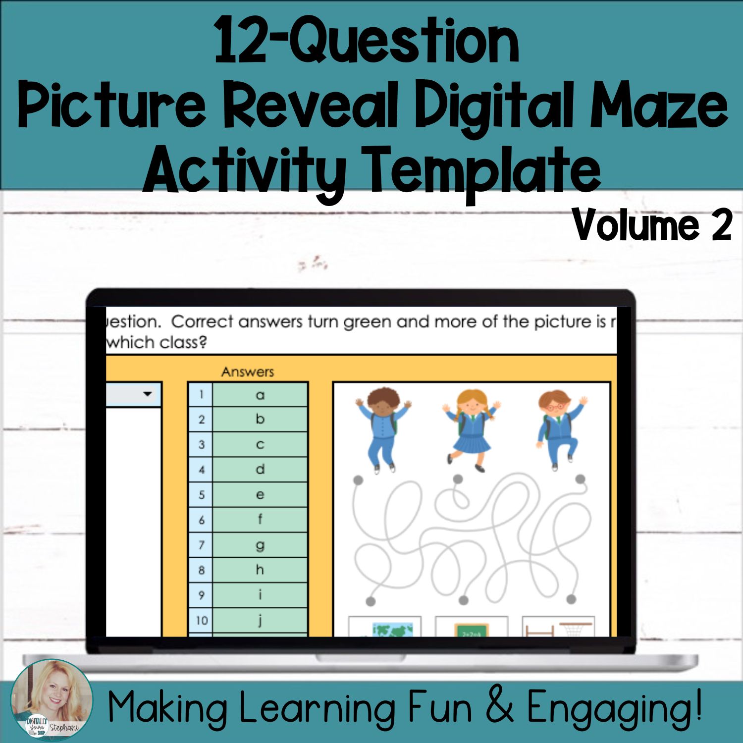 Self-Checking Template Picture Reveal Task Card Maze Digital Resource Vol.2