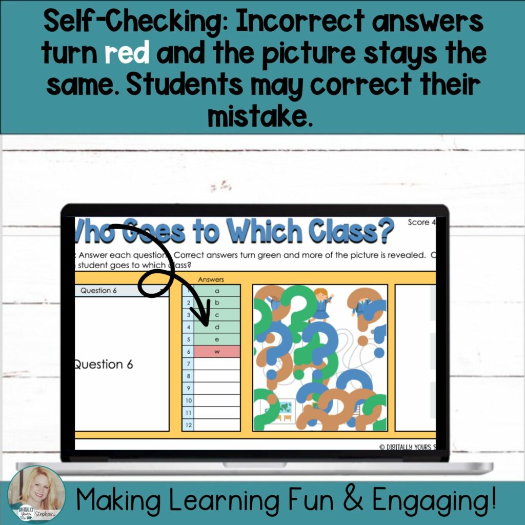 Self-Checking Template Picture Reveal Task Card Maze Digital Resource ...