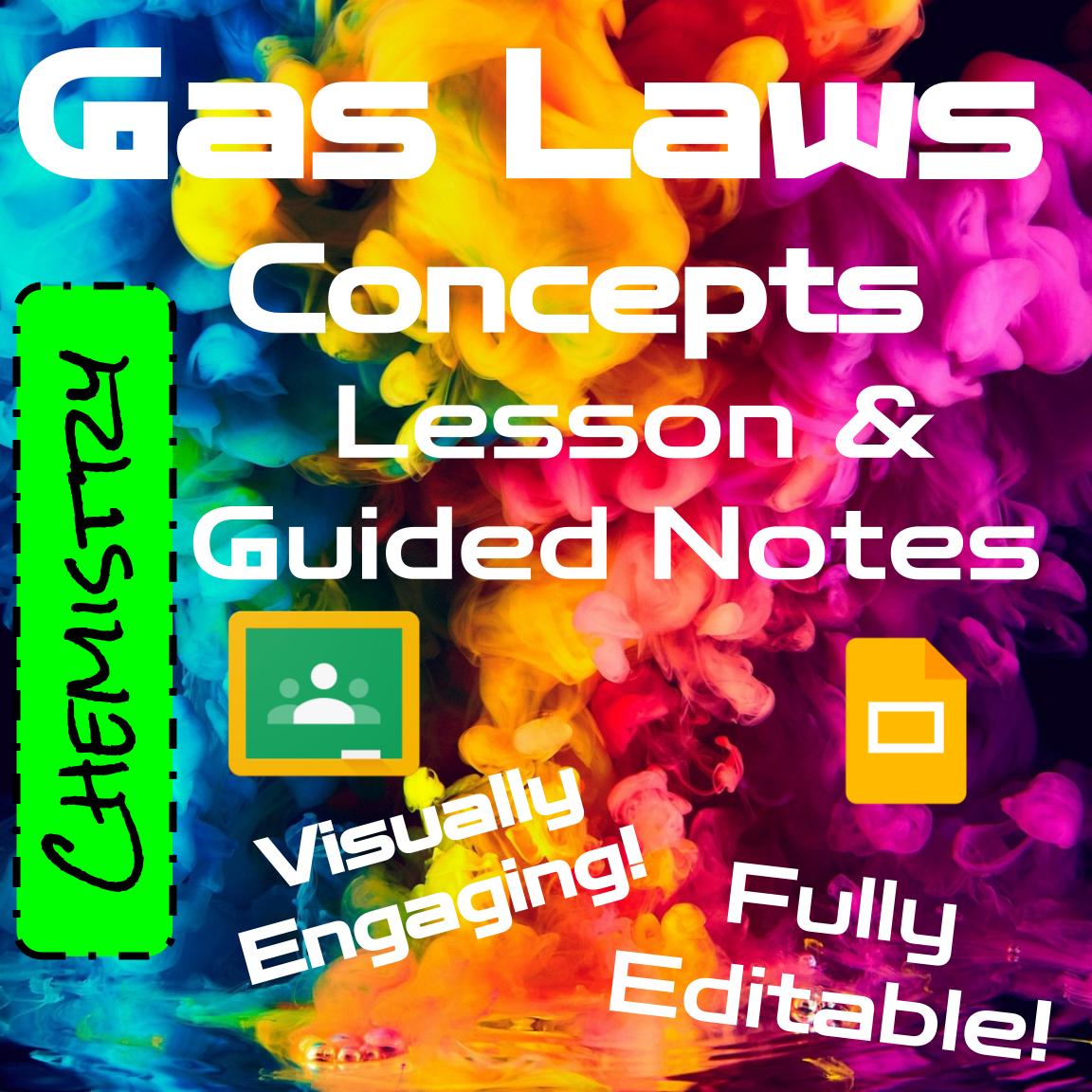 Gas Laws Concepts Google Lesson and Guided Notes Made By Teachers