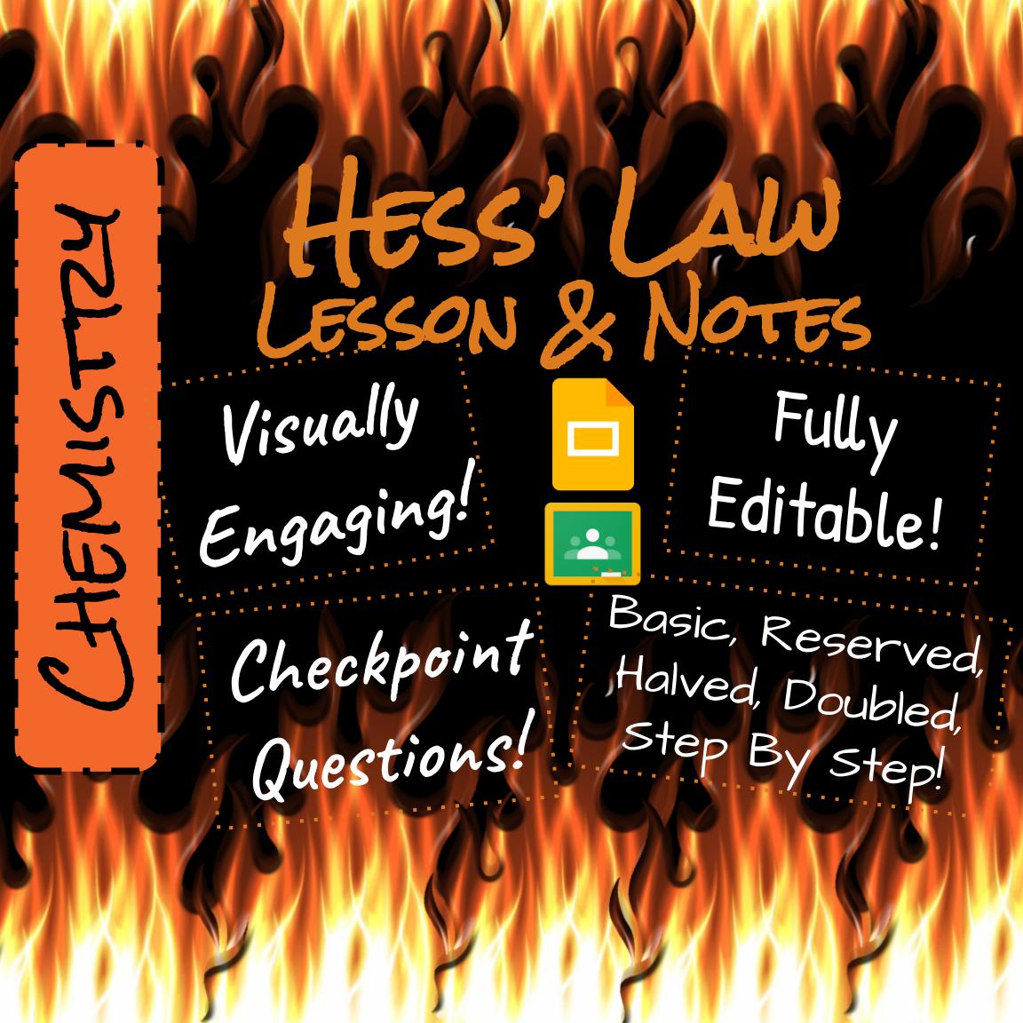 Hess' Law Google Lesson and Guided Notes