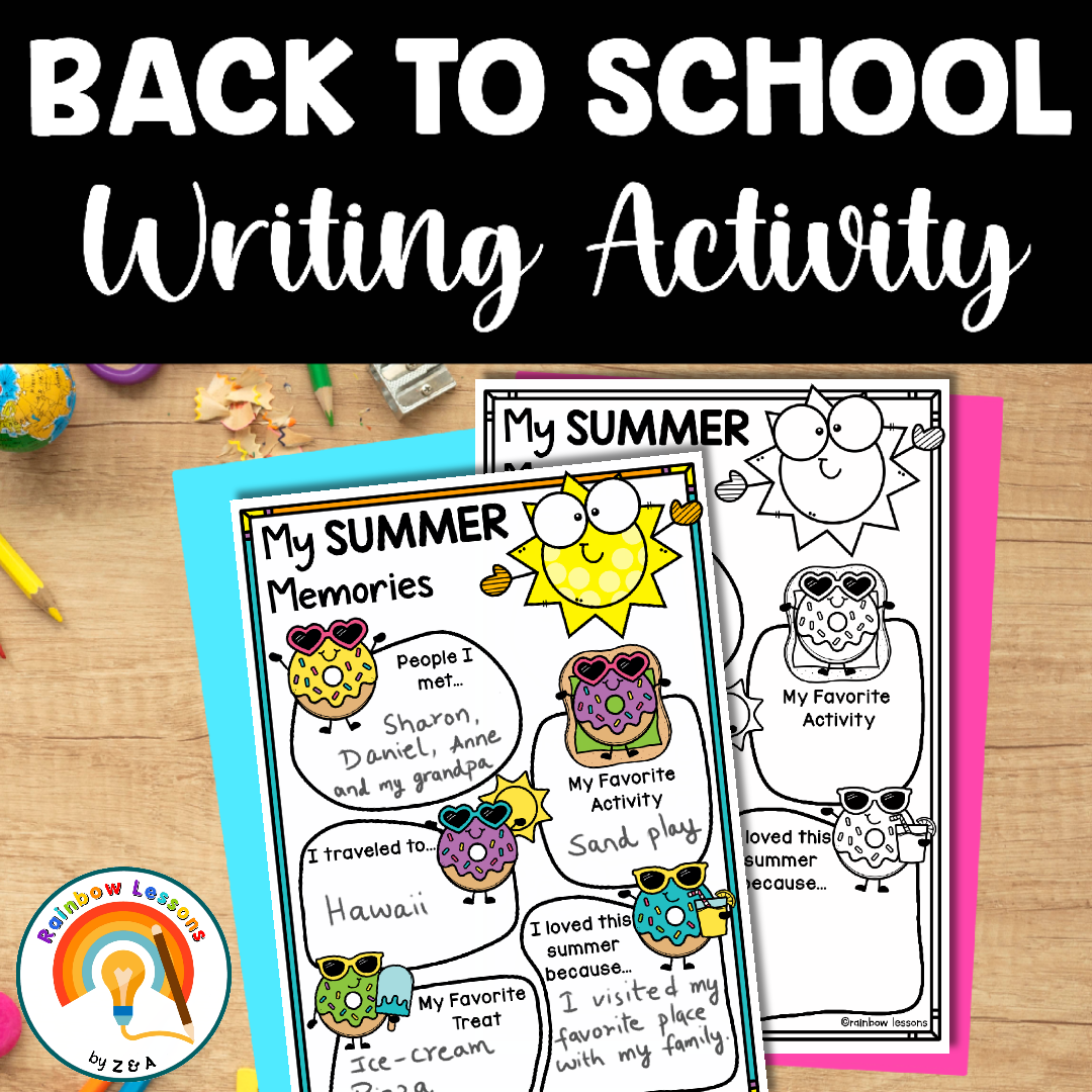 All About My Summer | First Day of School FREEBIE | Back to School Writing