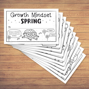 Growth Mindset Spring MiniBook, Reflection & Writing SEL Activity ...