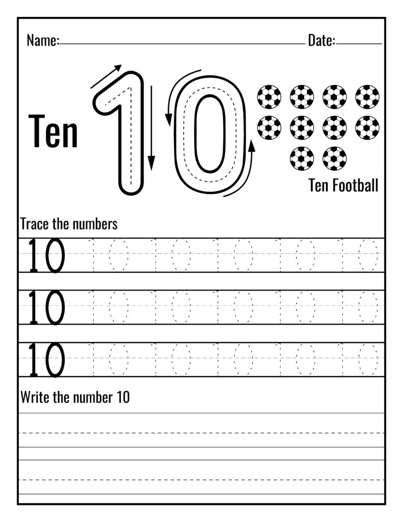 Color Your Way to Number Mastery Engaging 110 Number Tracing Prek