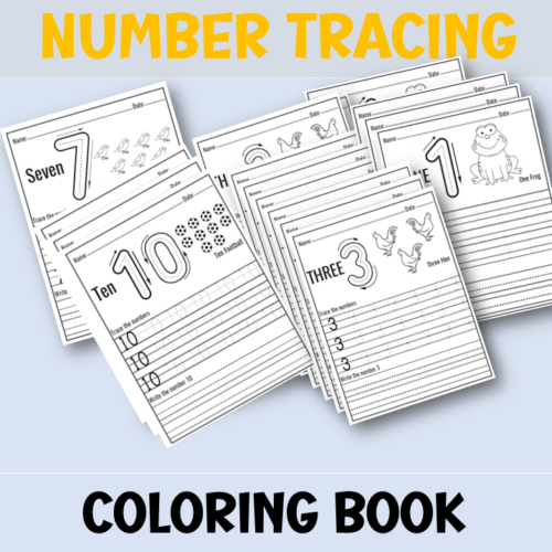 Color Your Way to Number Mastery: Engaging 1-10 Number Tracing Prek ...
