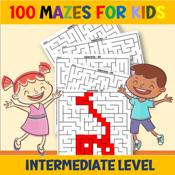 100 Mazez for kids 6-12 with solutions