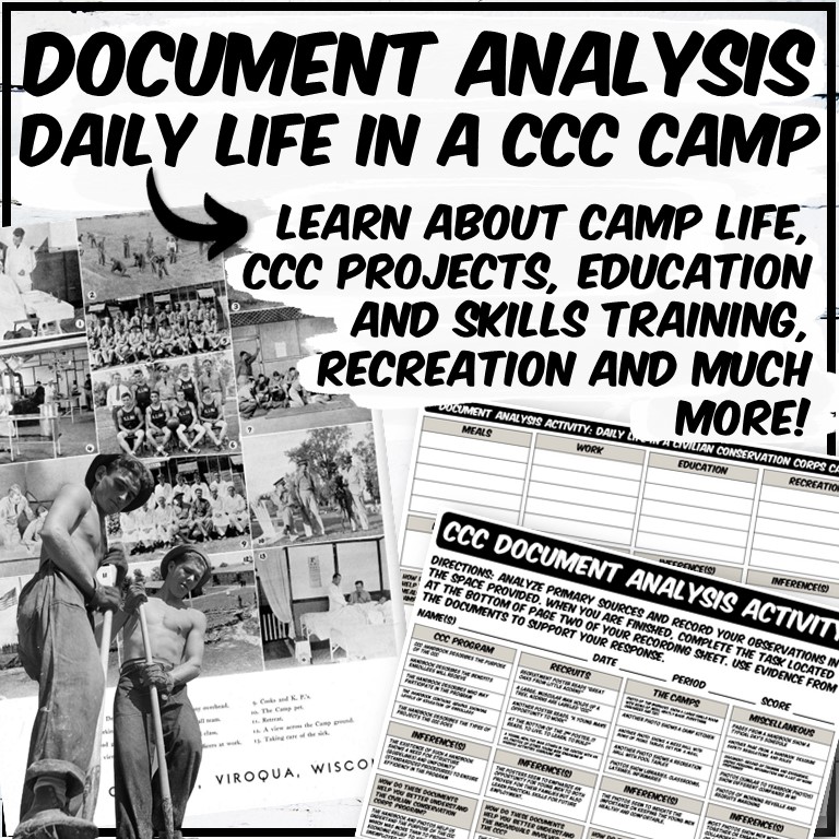 Document Analysis Activity- Daily Life in a CCC Camp