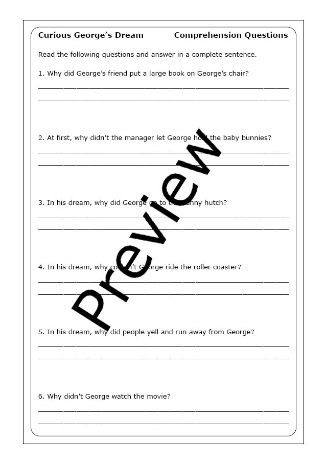 "Curious Dream" worksheets Made By Teachers