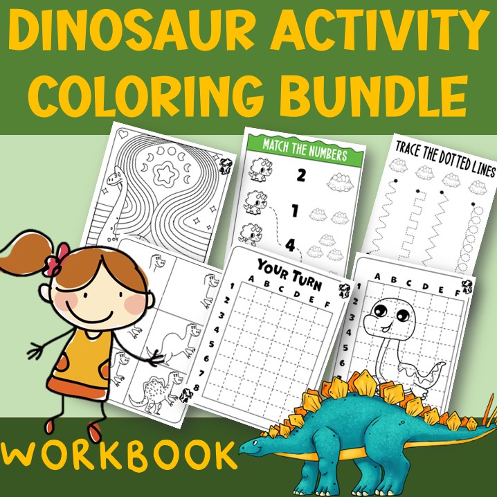 Roar into Fun with Our Dinosaur Activity Coloring Bundle! Made By Teachers