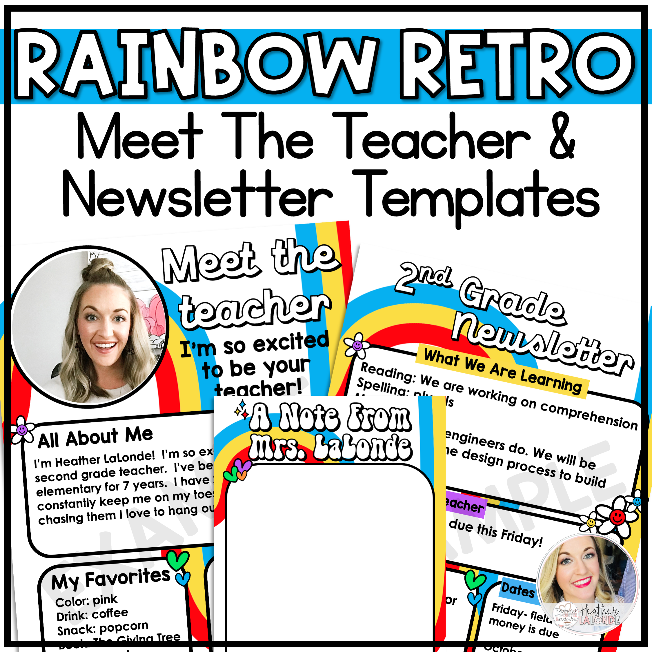 Meet The Teacher Newsletter And Note Templates Editable Rainbow Meet The Teacher Newsletter And Note Templates Editable Rainbow