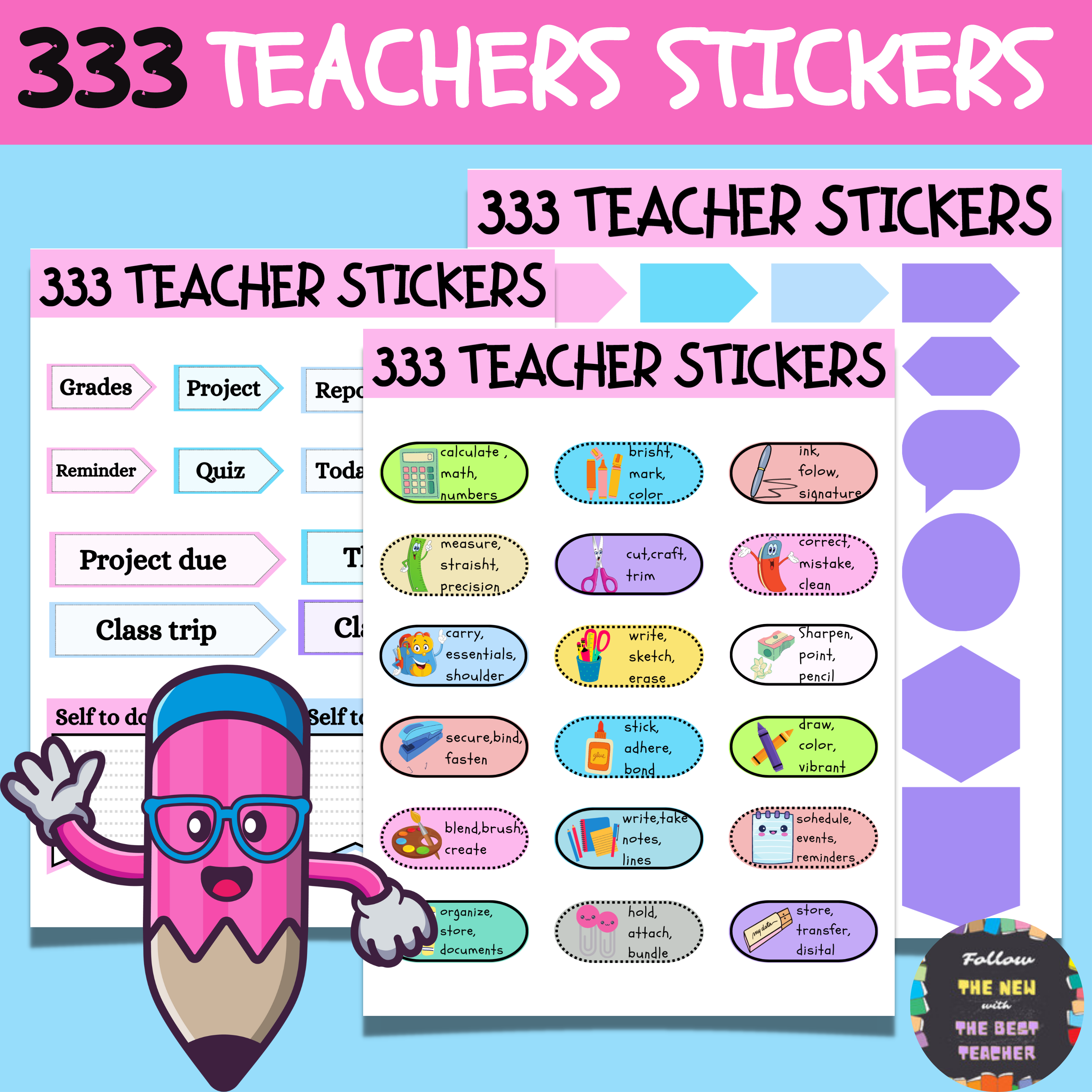 Free printable stickers for teachers