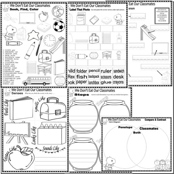 We Don’t Eat Our Classmates Book Companion Reading Comprehension - Made ...