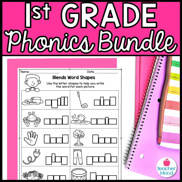 1st Grade Phonics Worksheets Phonics Word Work BUNDLE Made By Teachers