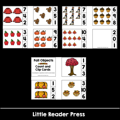 Fall Objects 0-10 Count and Clip Cards | Made By Teachers