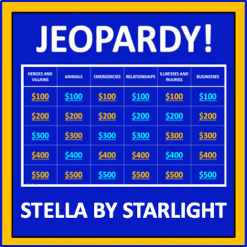 Stella by Starlight Jeopardy - an interactive ELA game
