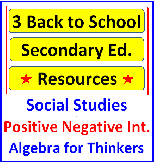 3 Back to School Secondary Resources (3 Items)