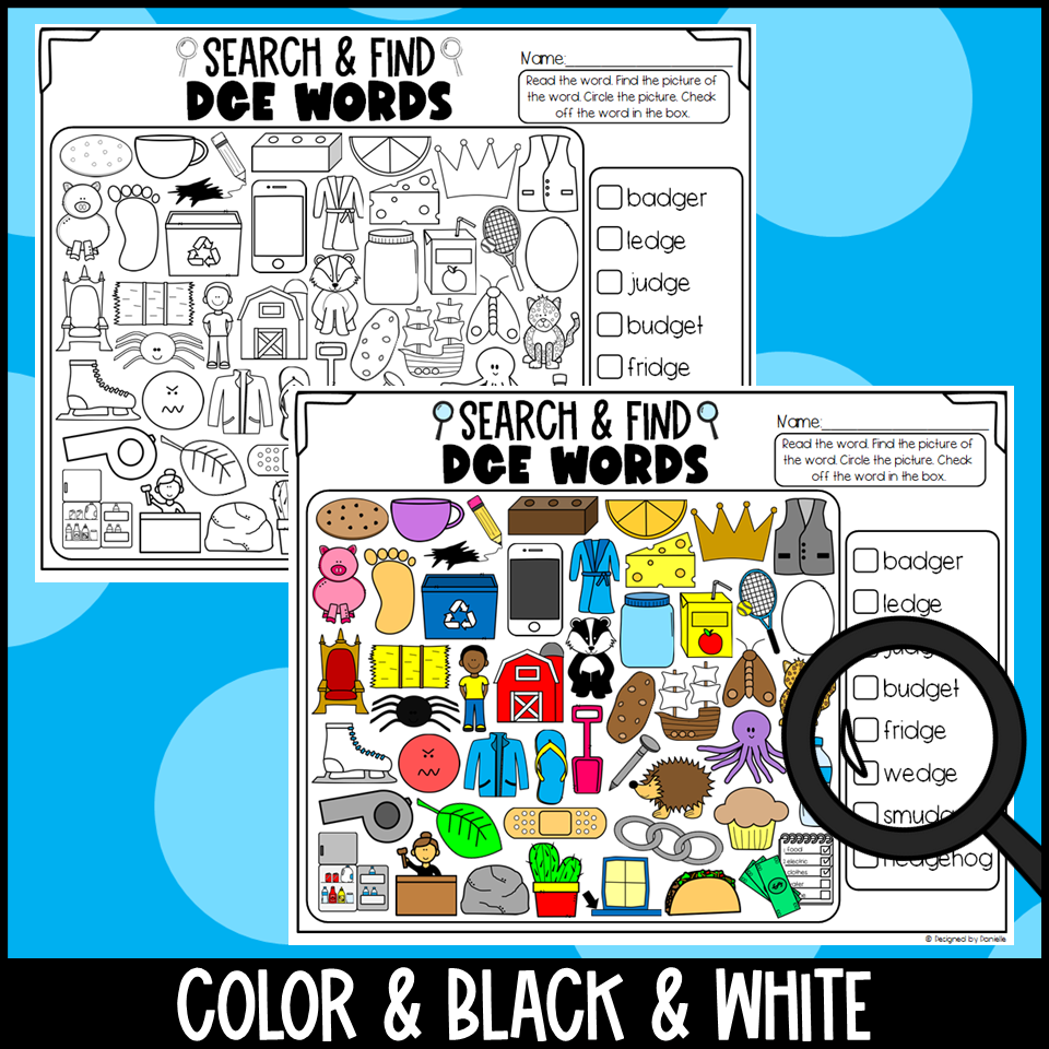 DGE Words Read and Find Worksheets | Made By Teachers