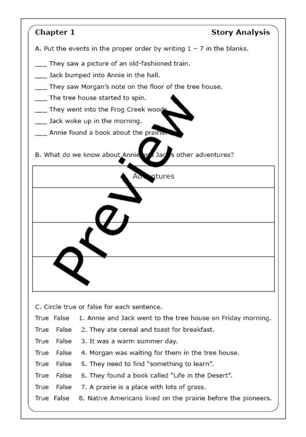 Magic Tree House "Twister on Tuesday" worksheets Made By Teachers