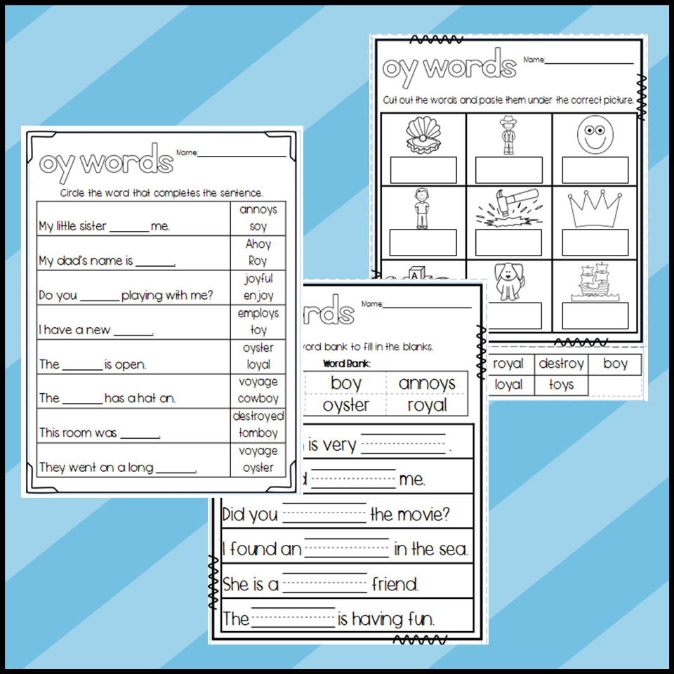 OY Words Phonics Worksheets Made By Teachers