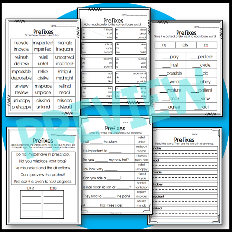 Prefix Worksheets - Made By Teachers