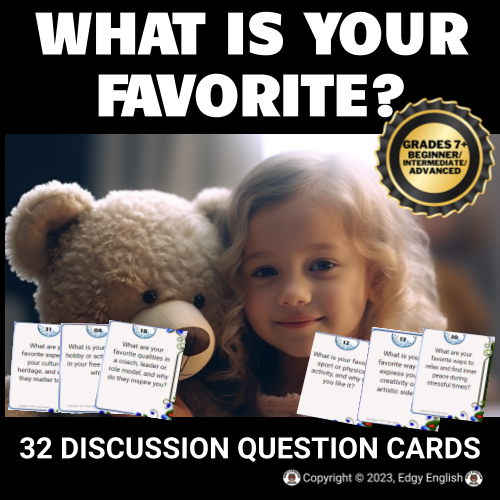 "What is your favorite?" ESL Conversation Questions Cards
