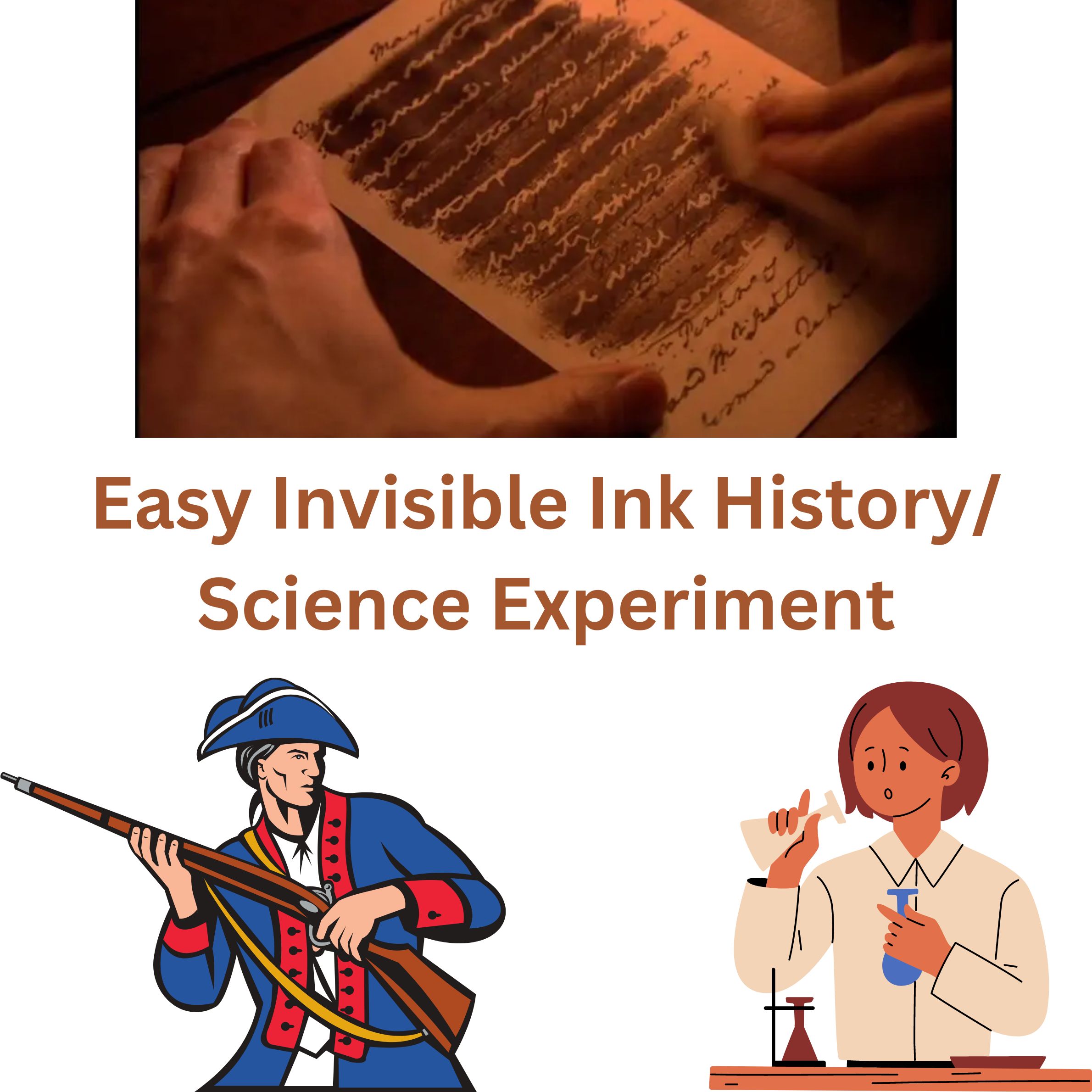 Chemistry President's day Invisible Ink Washington History or Science activity