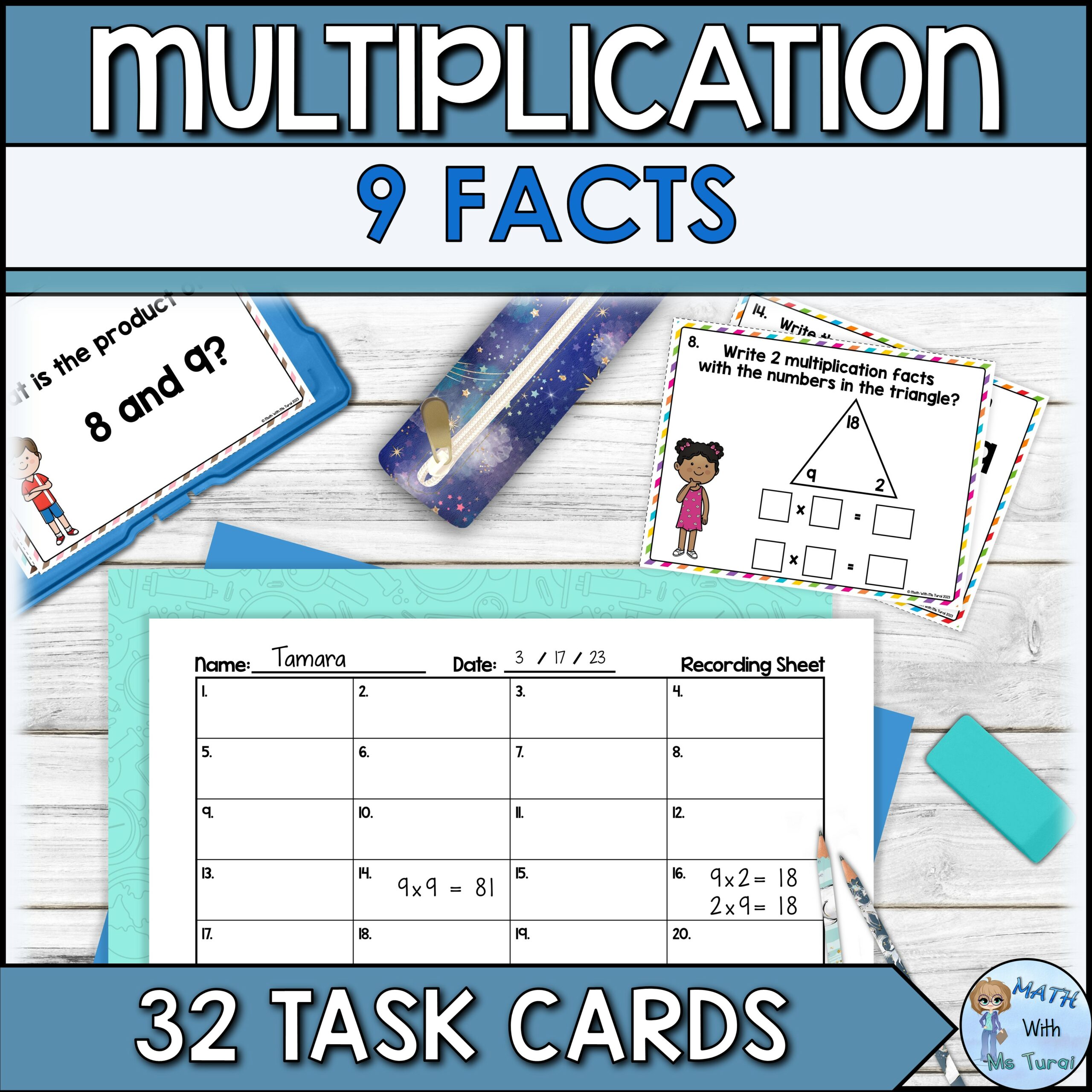 Multiplication Strategies Task Cards 9 Facts Made By Teachers