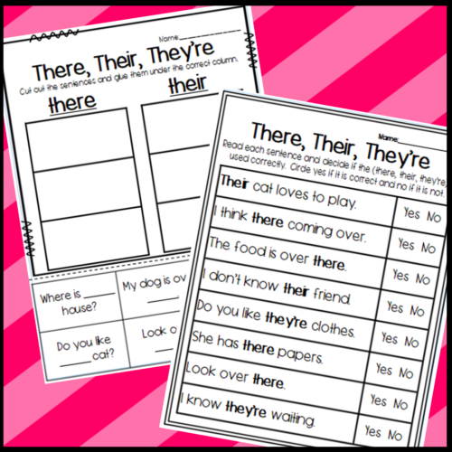 There Their And They re Homophone Worksheets Made By Teachers there-their-and-they-re-homophone-worksheets-made-by-teachers