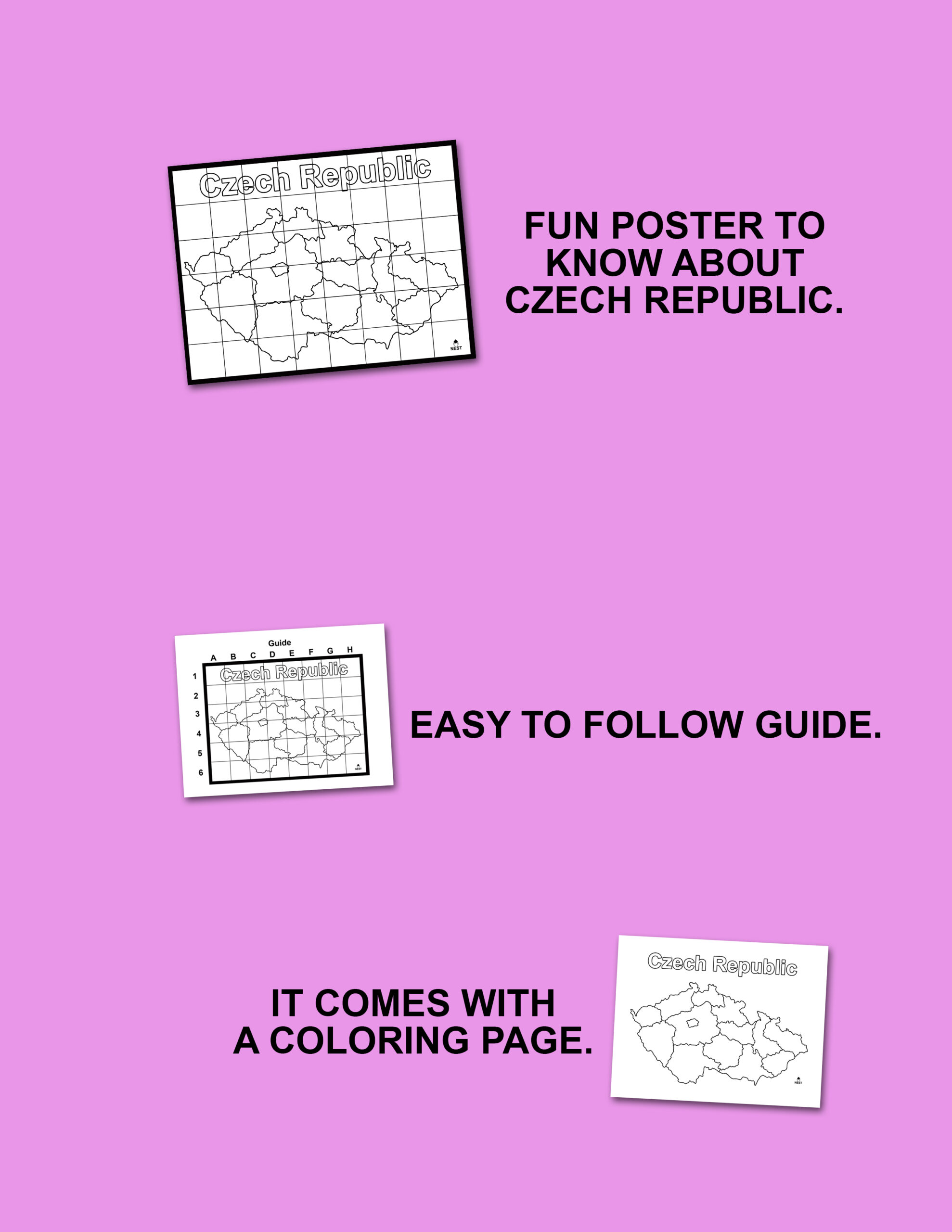 Czech Republic Map Collaboration Poster | Made By Teachers