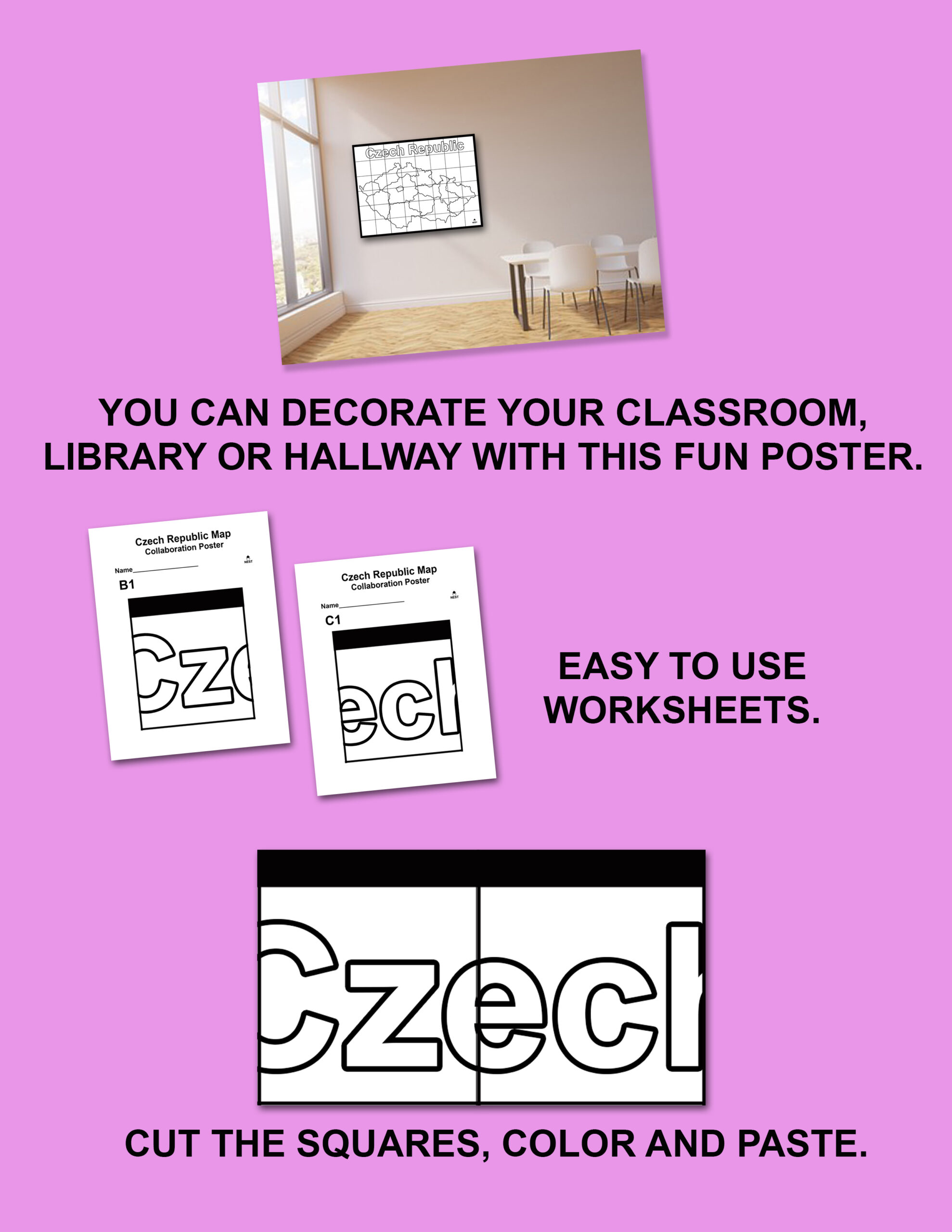 Czech Republic Map Collaboration Poster | Made By Teachers