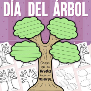 Día del Árbol Manualidad y Escritura, Día de la Tierra Actividad de Escritura